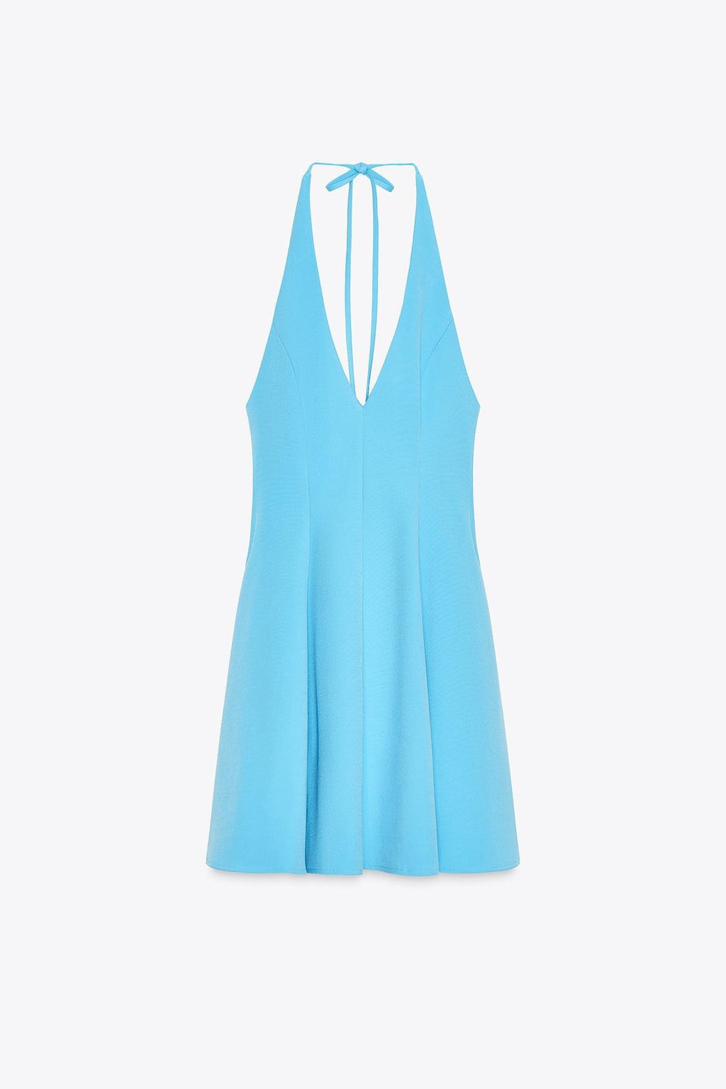 LEANDRA - VESTIDO CORTO HALTER FALDA EVASÉ