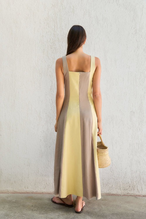 LIDIA - VESTIDO MIDI SIN MANGAS ESTRUCTURADO