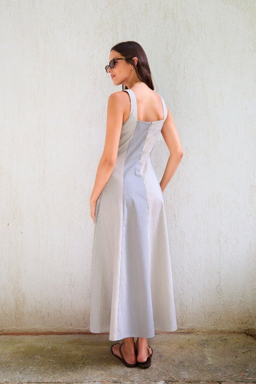 LIDIA - VESTIDO MIDI SIN MANGAS ESTRUCTURADO