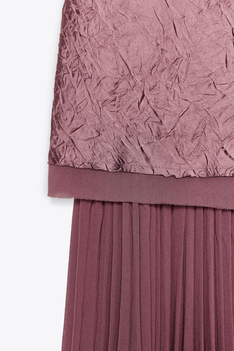 MARTA - VESTIDO HALTER PLISADO  FLUIDO