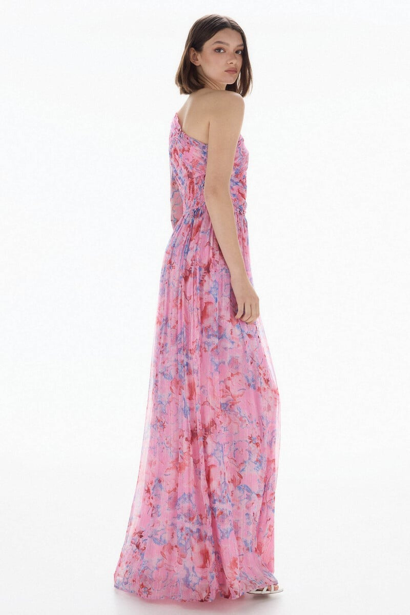 MARLA - VESTIDO LARGO ASIMÉTRICO FLORAL