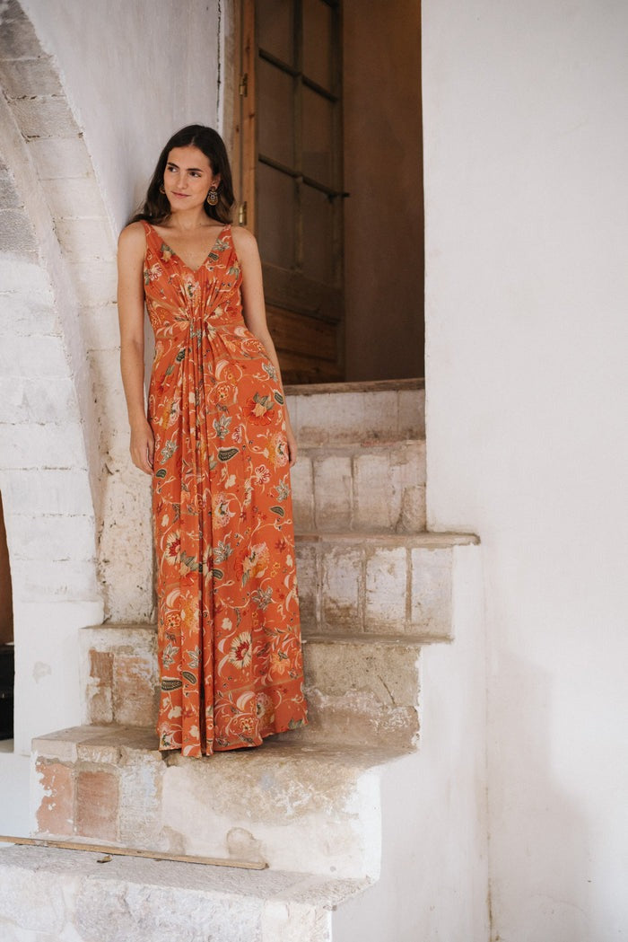 MIREIA - VESTIDO ESTAMPADO TIRANTES FLUIDO
