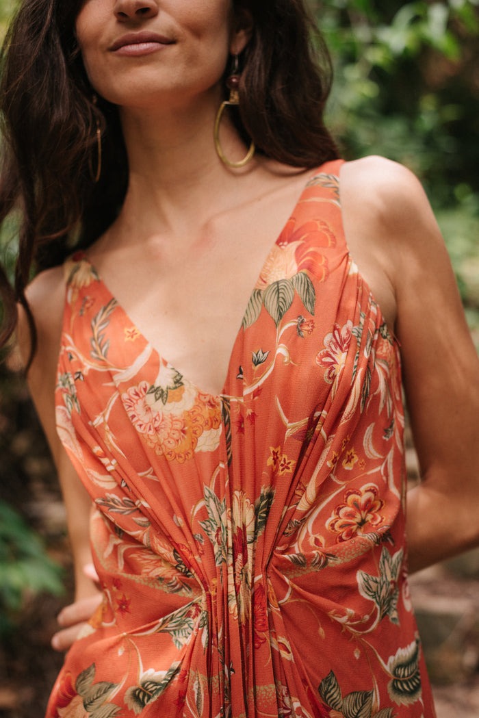 MIREIA - VESTIDO ESTAMPADO TIRANTES FLUIDO