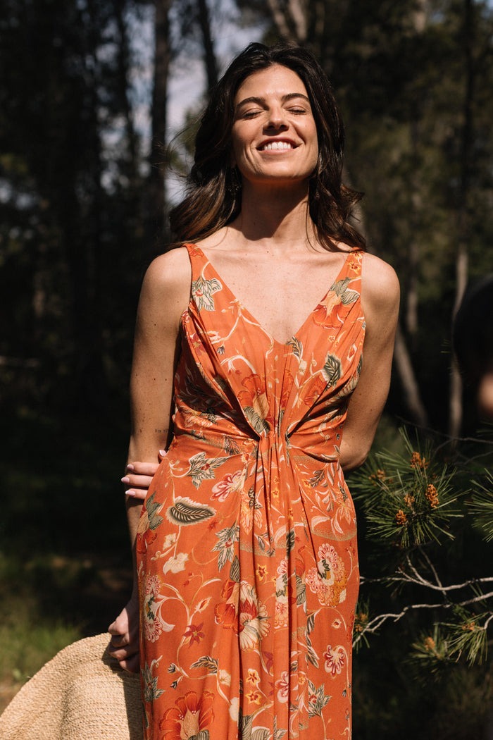 MIREIA - VESTIDO ESTAMPADO TIRANTES FLUIDO