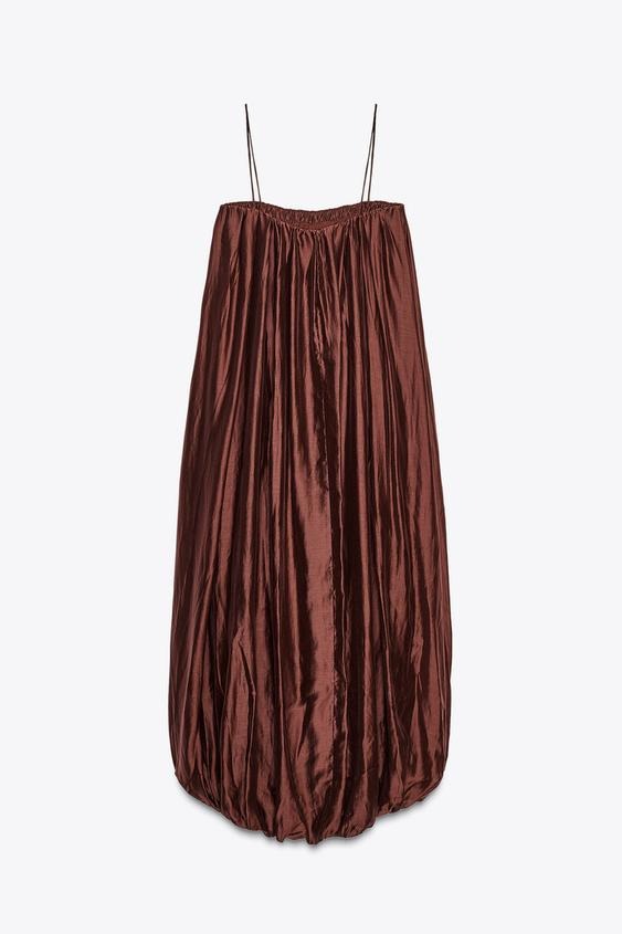 WANDA - VESTIDO SATINADO ESCOTE RECTO