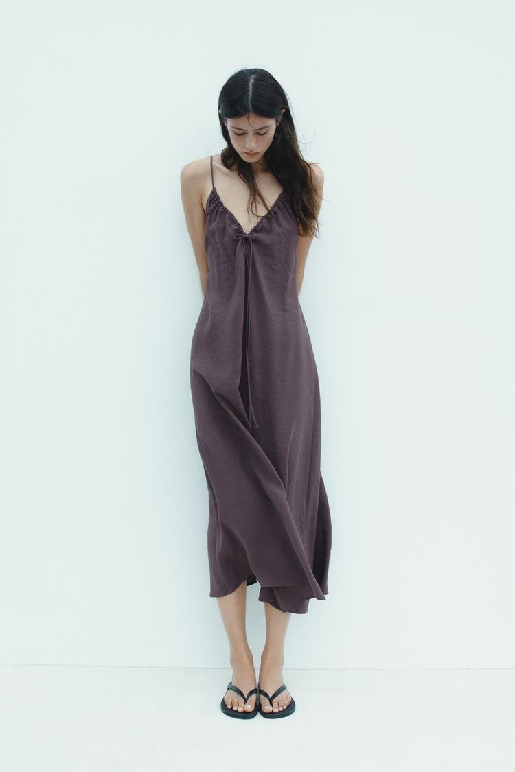YARA - VESTIDO ESCOTE LAZADA AJUSTABLE