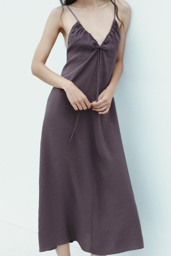 YARA - VESTIDO ESCOTE LAZADA AJUSTABLE