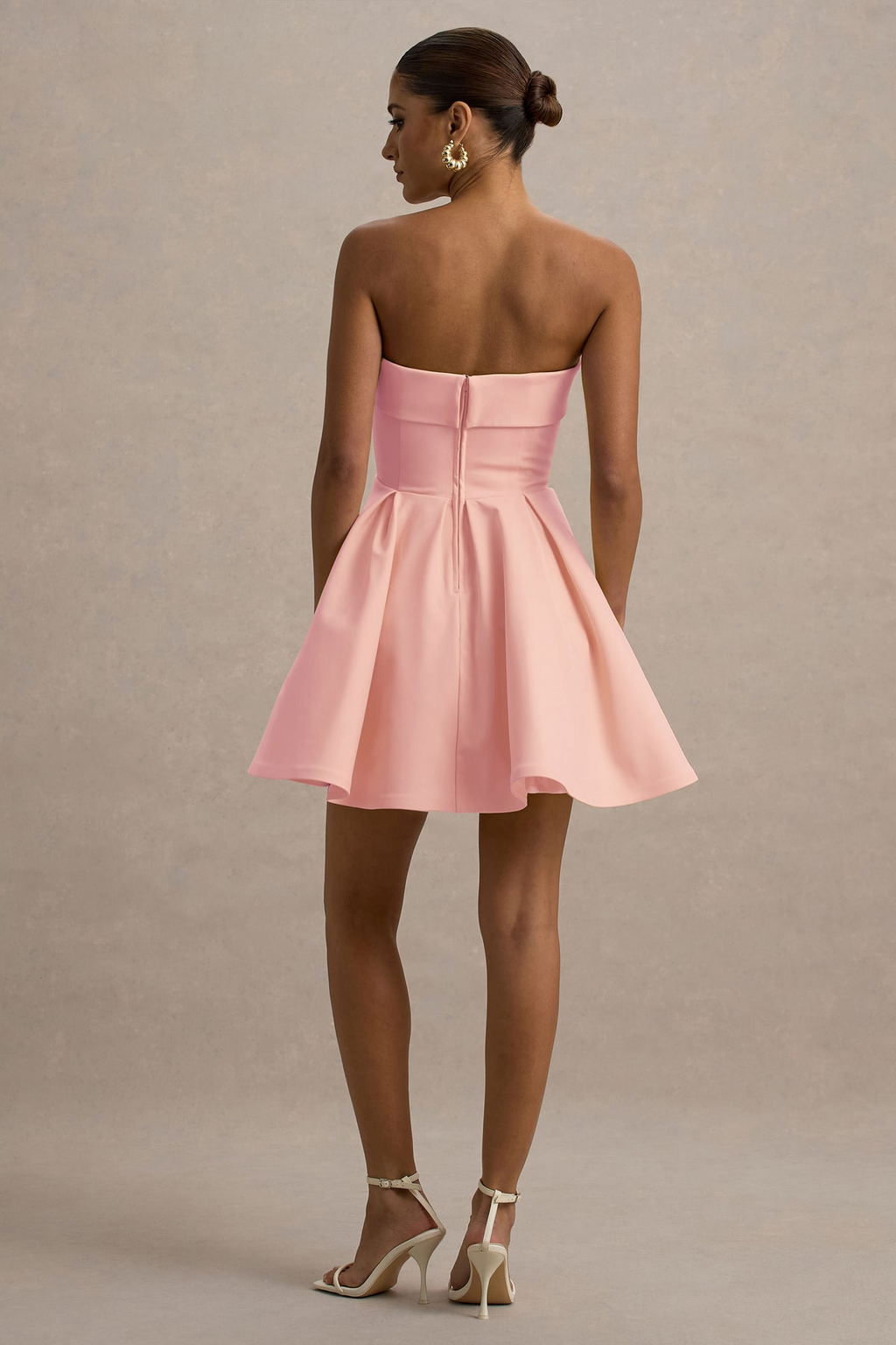 MINERVA - VESTIDO BANDEAU FALDA SKATER