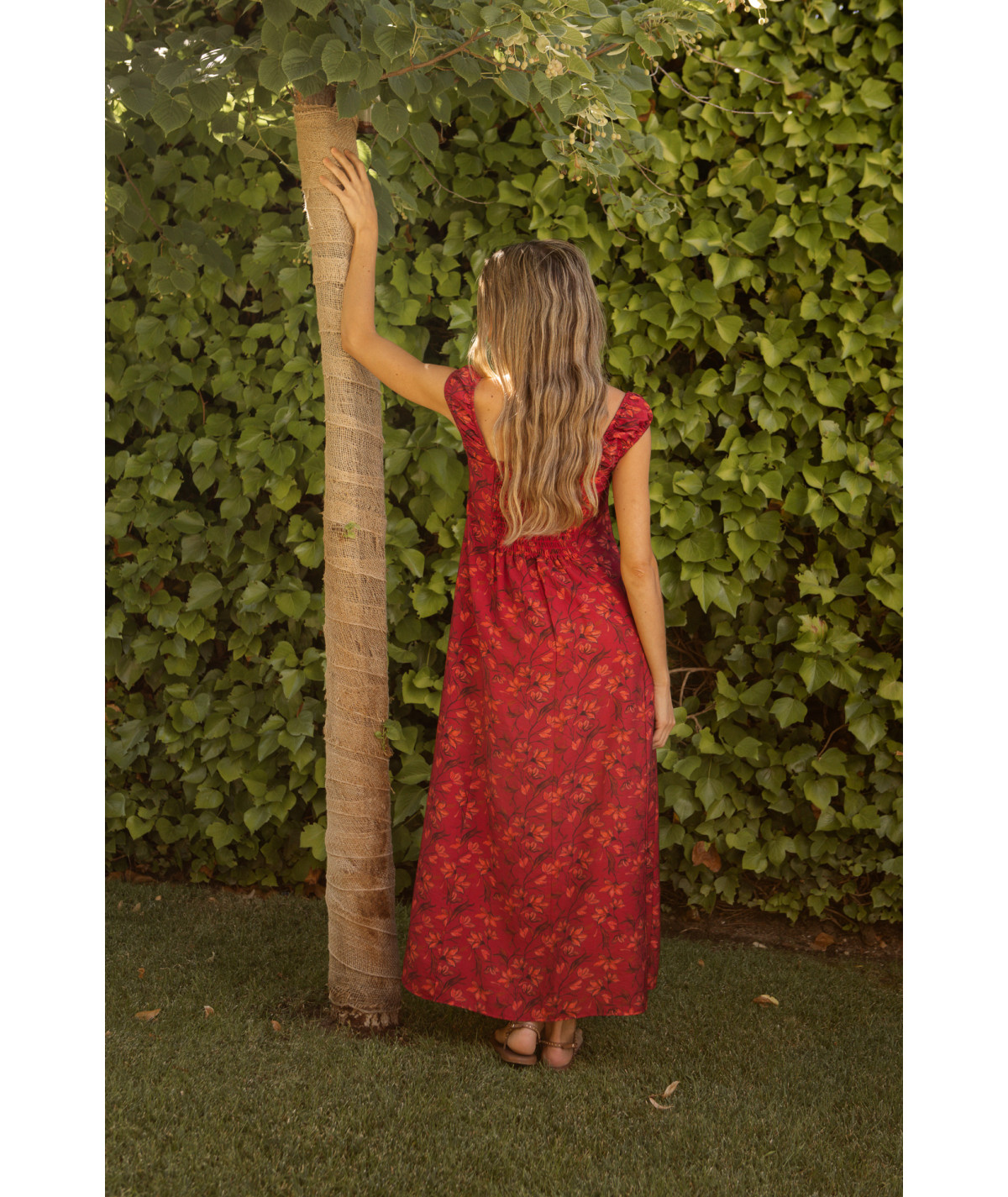 XIMENA - VESTIDO ESTAMPADO ESCOTE CUADRADO