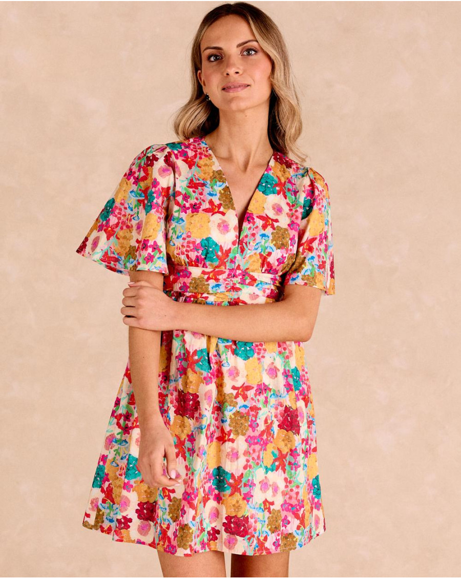 AITANA - VESTIDO FLORAL CON VOLANTES
