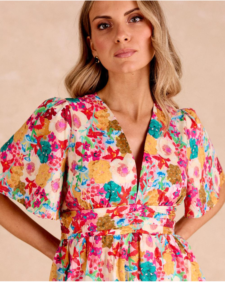 AITANA - VESTIDO FLORAL CON VOLANTES