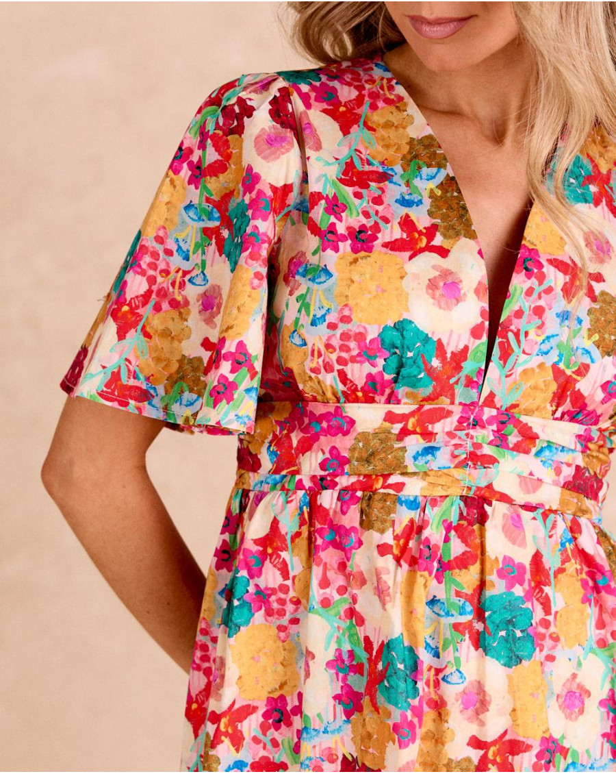 AITANA - VESTIDO FLORAL CON VOLANTES