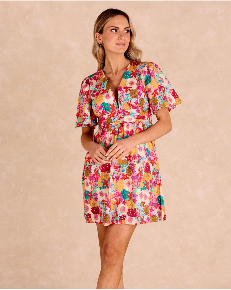 AITANA - VESTIDO FLORAL CON VOLANTES