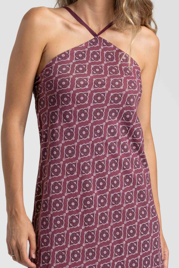 ISIDORA - VESTIDO ESTAMPADO GEOMÉTRICO LARGO
