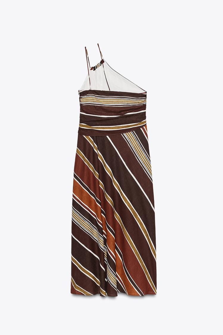 EMILIANA - VESTIDO ASIMÉTRICO RAYAS CÁLIDAS