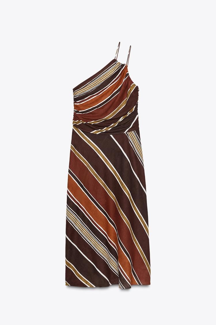EMILIANA - VESTIDO ASIMÉTRICO RAYAS CÁLIDAS