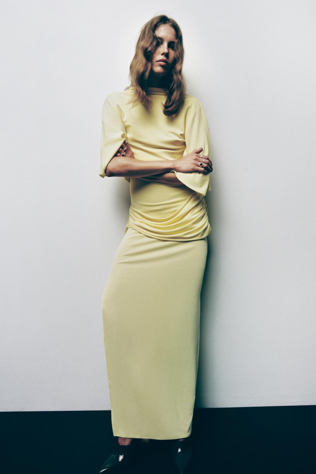ÁGATA - VESTIDO LARGO CUELLO SUBIDO