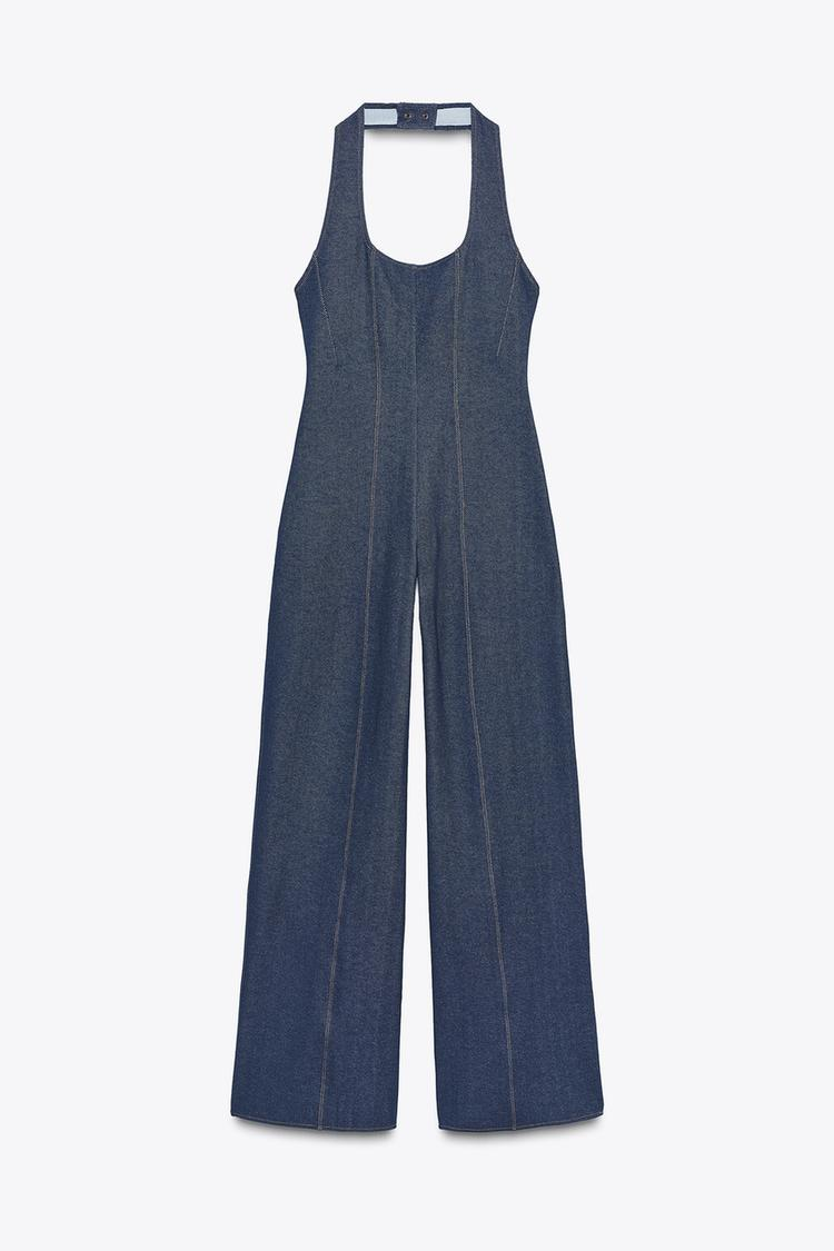 VALERIA - MONO DENIM CUELLO HALTER