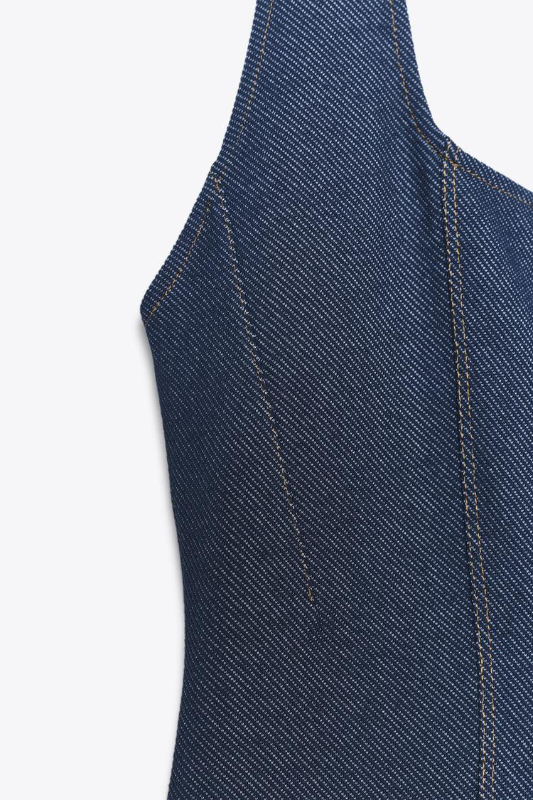 VALERIA - MONO DENIM CUELLO HALTER