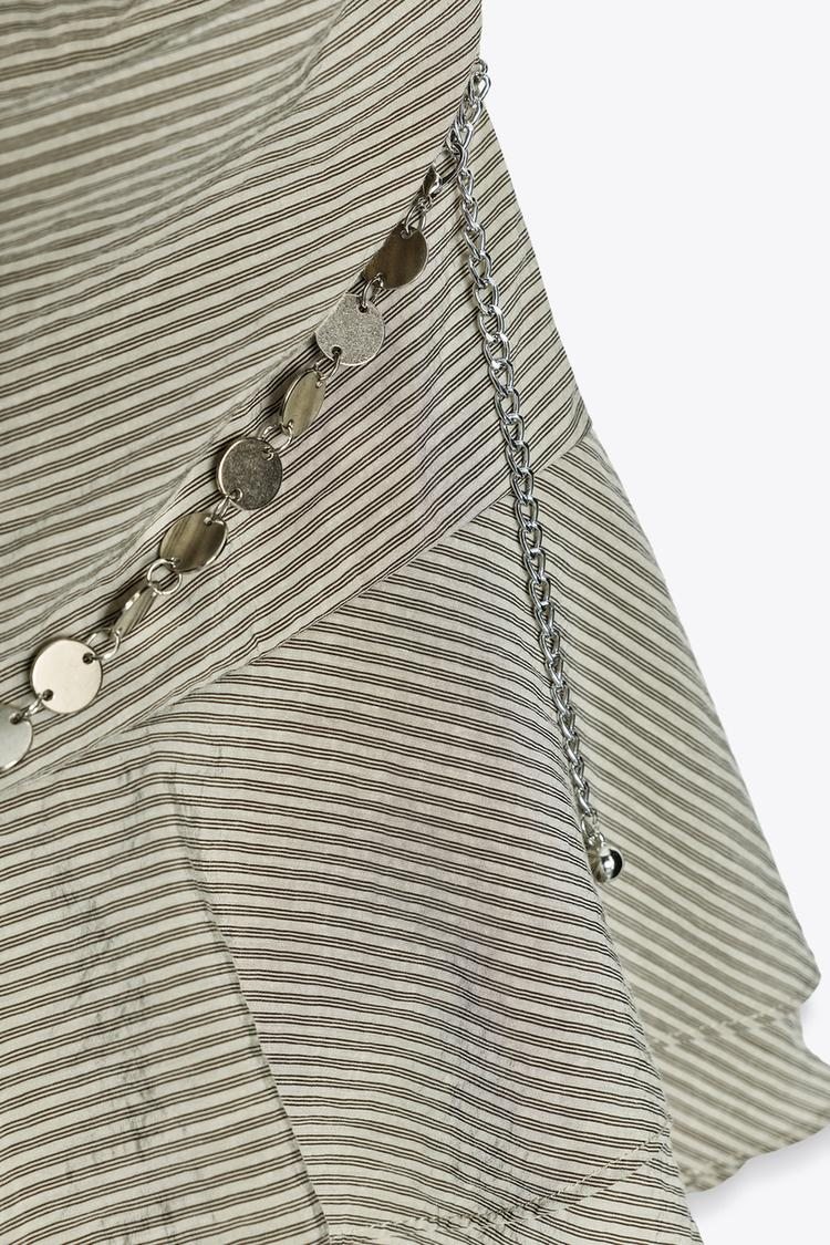 TXARO - VESTIDO CORTO HALTER CON CINTURÓN