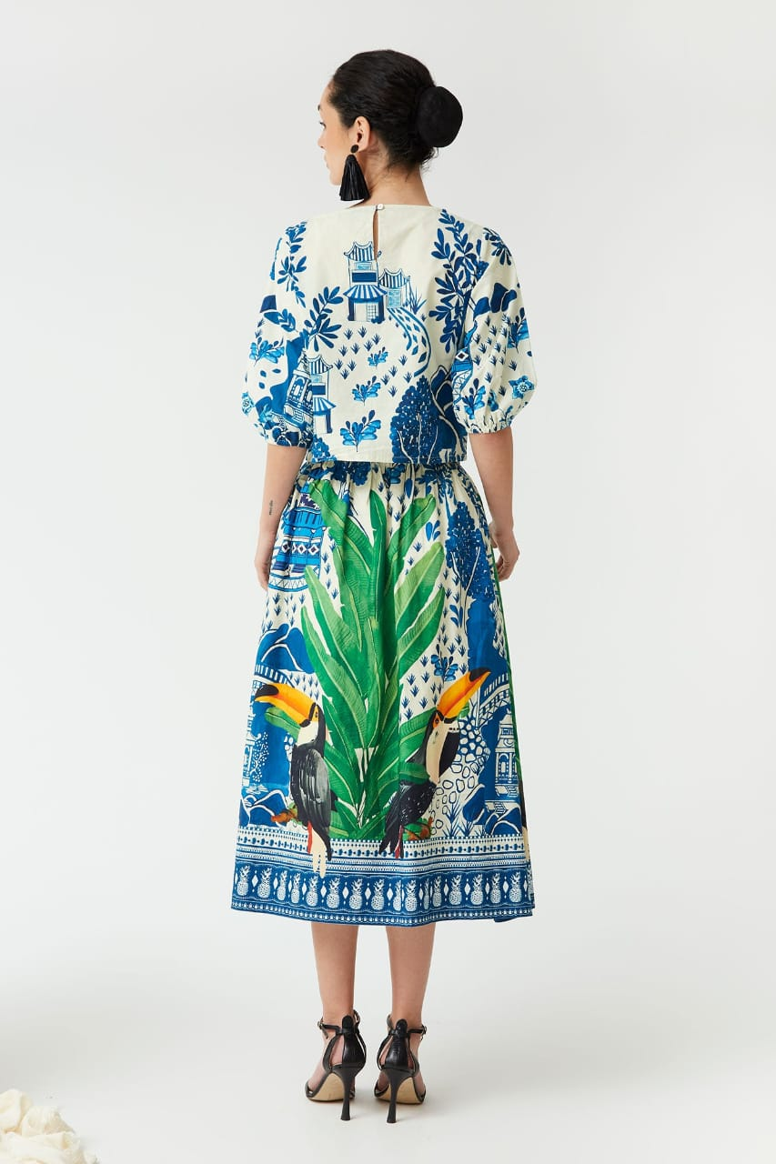 EVELIA - CONJUTO BLUSA Y FALDA