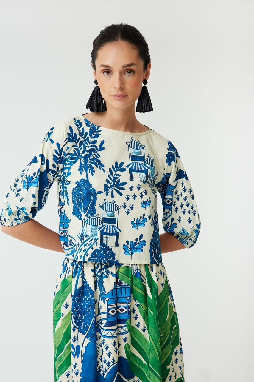 EVELIA - CONJUTO BLUSA Y FALDA