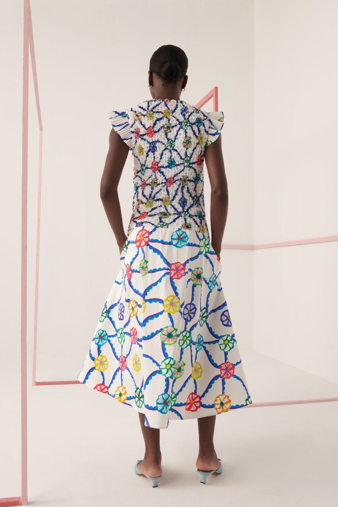 FELIPA - VESTIDO MIDI ESTAMPADO GEOMÉTRICO