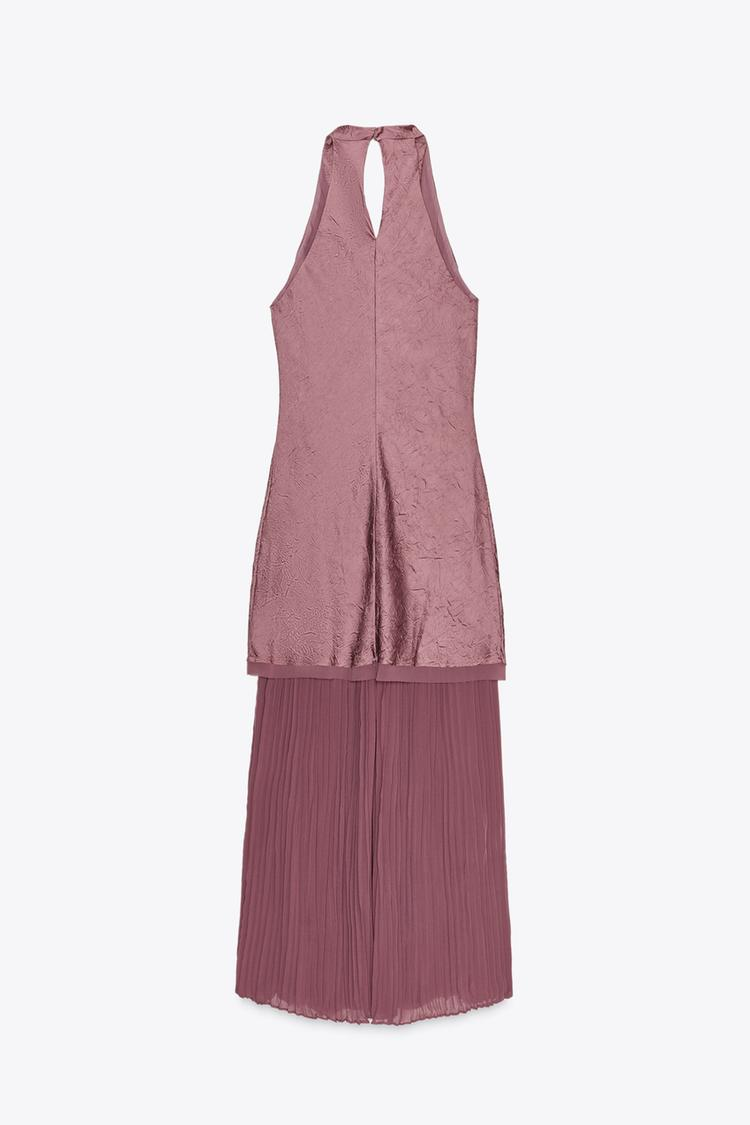 MARTA - VESTIDO HALTER PLISADO  FLUIDO