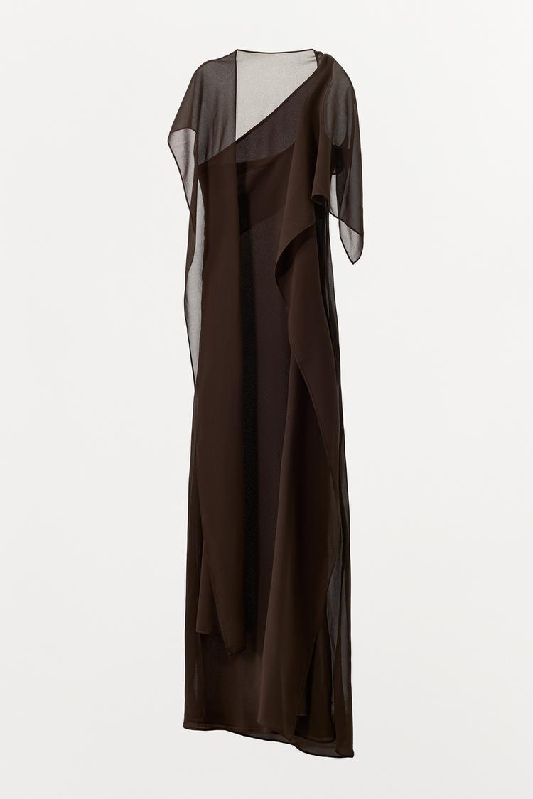 URSULA - VESTIDO LARGO ESCOTE ASIMÉTRICO