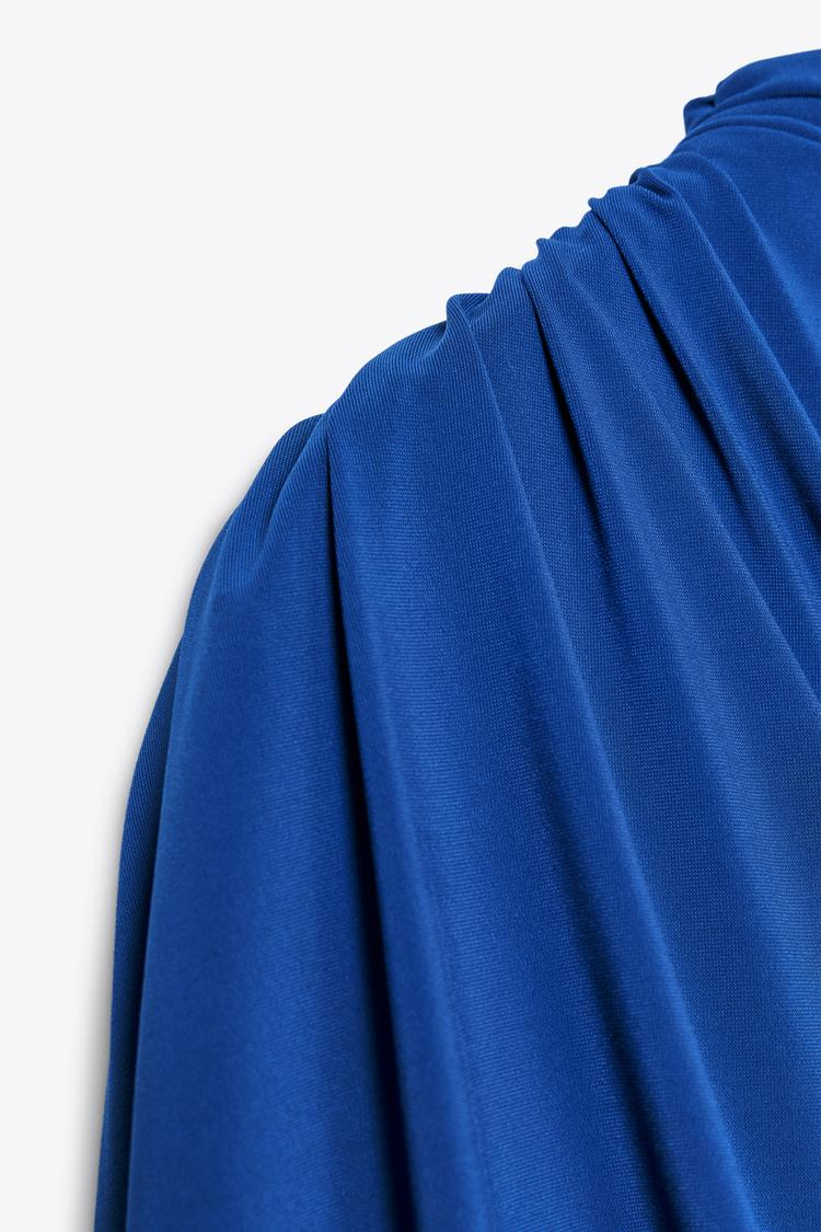 WENDY - VESTIDO LARGO ASIMÉTRICO AZUL