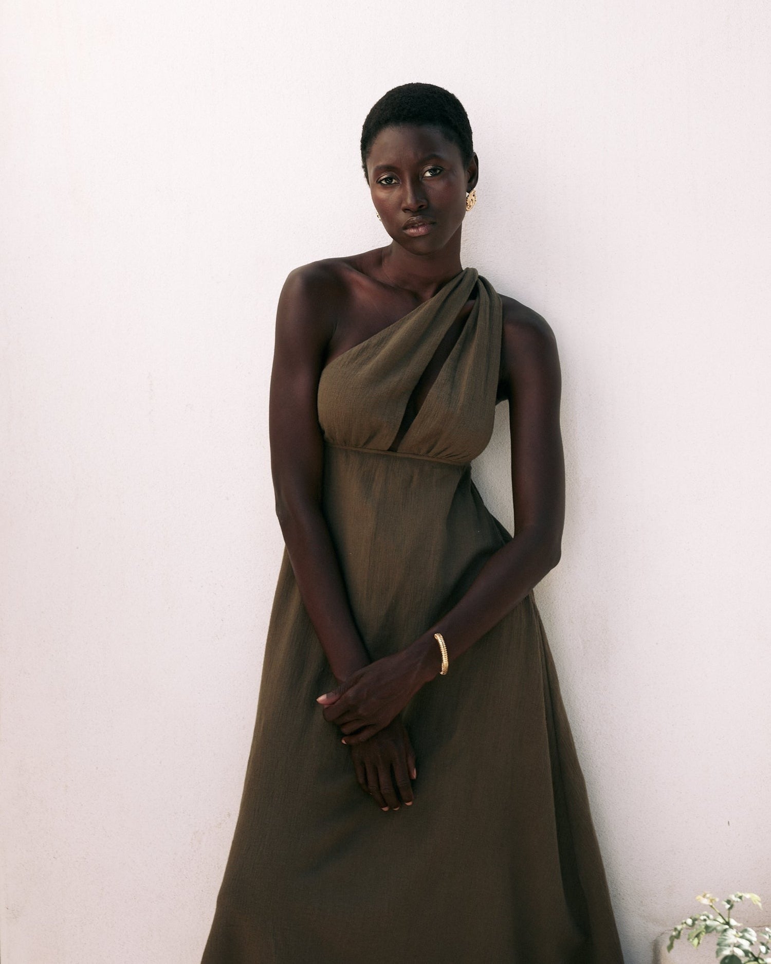 MERLY - VESTIDO ASIMÉTRICO NUDO AJUSTABLE