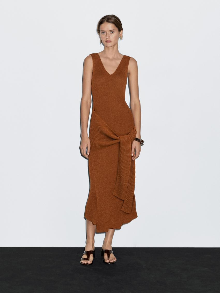 GISELLE - VESTIDO PUNTO LAZADA CINTURA