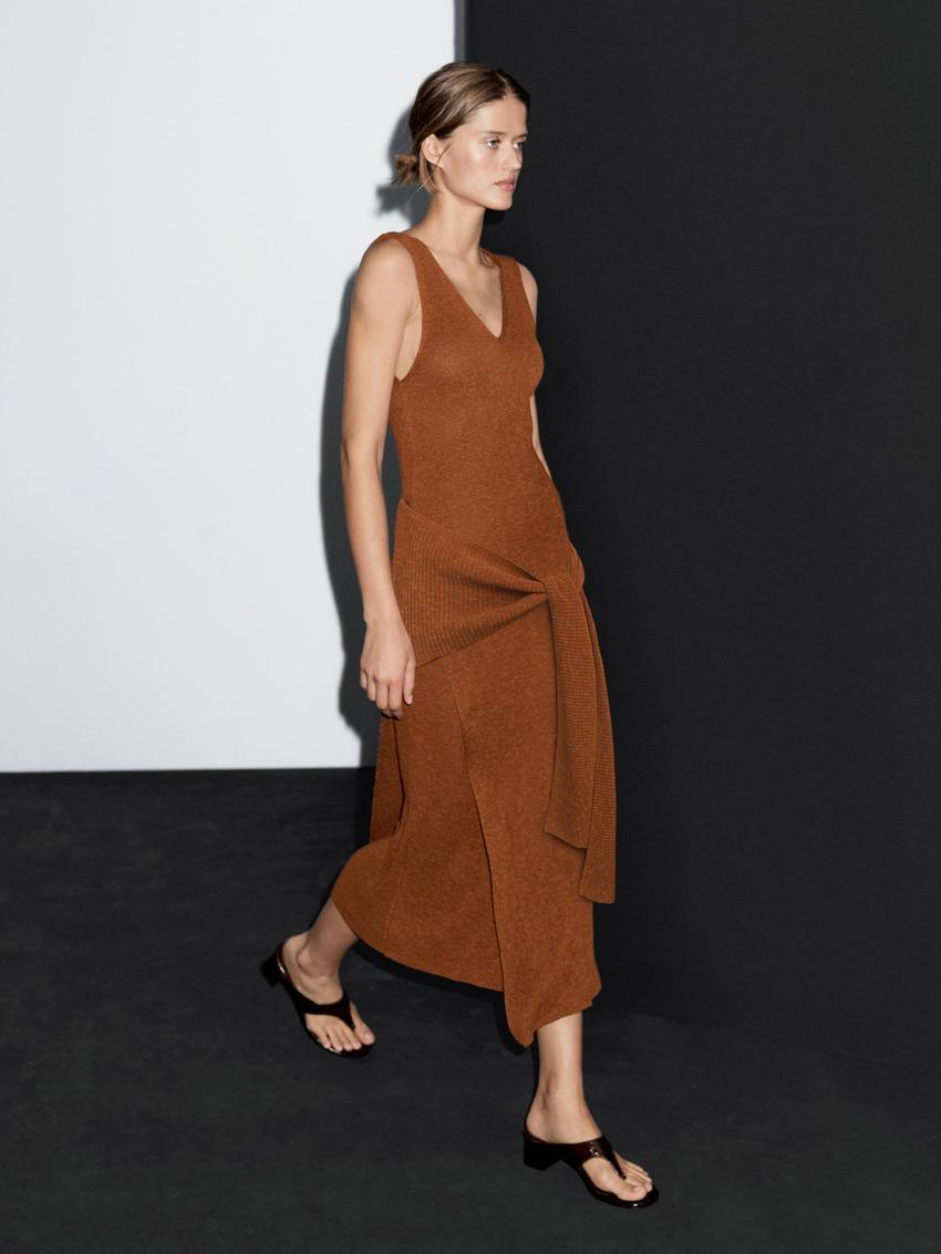 GISELLE - VESTIDO PUNTO LAZADA CINTURA