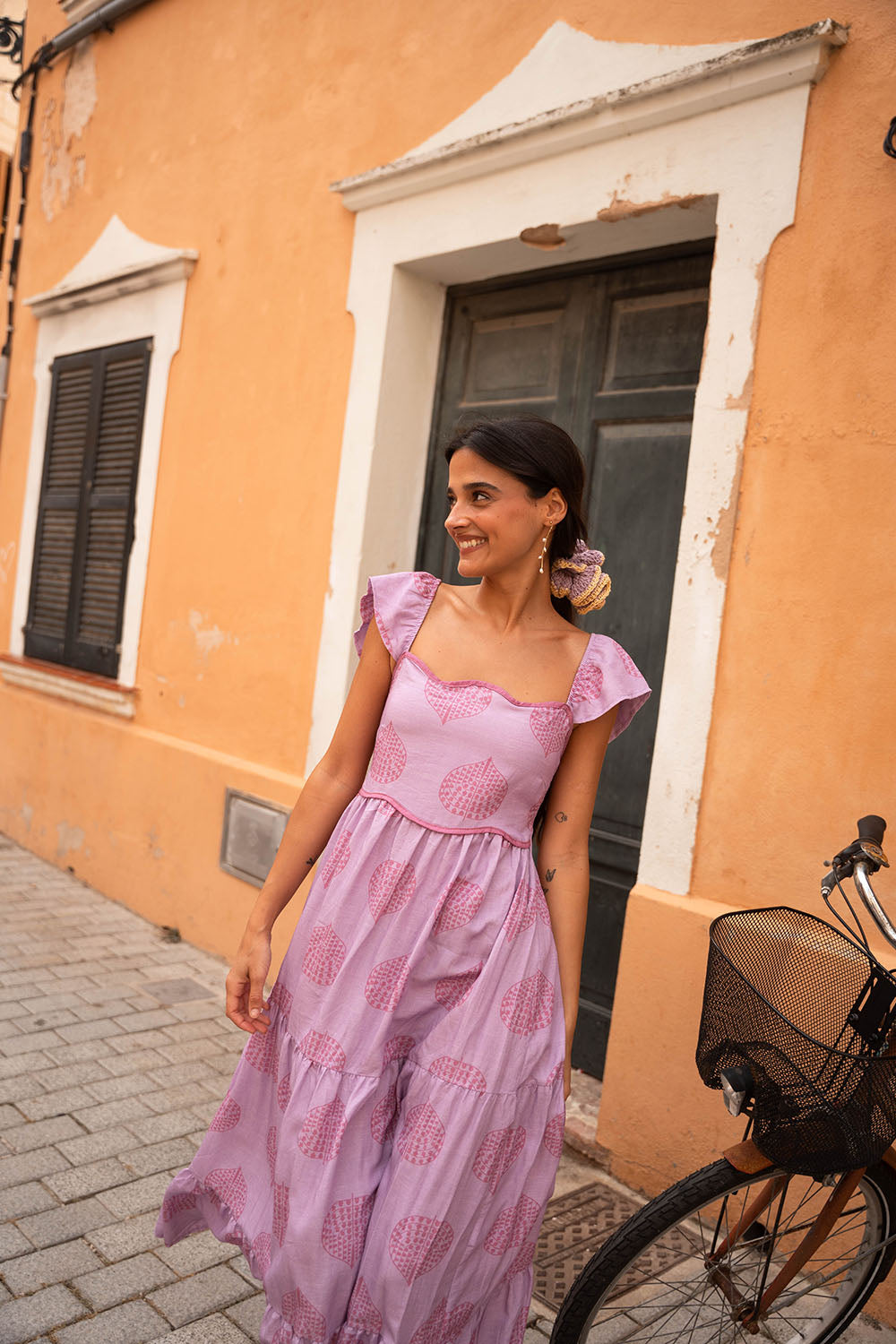 PRISCA - VESTIDO MIDI ESTAMPADO FLORAL