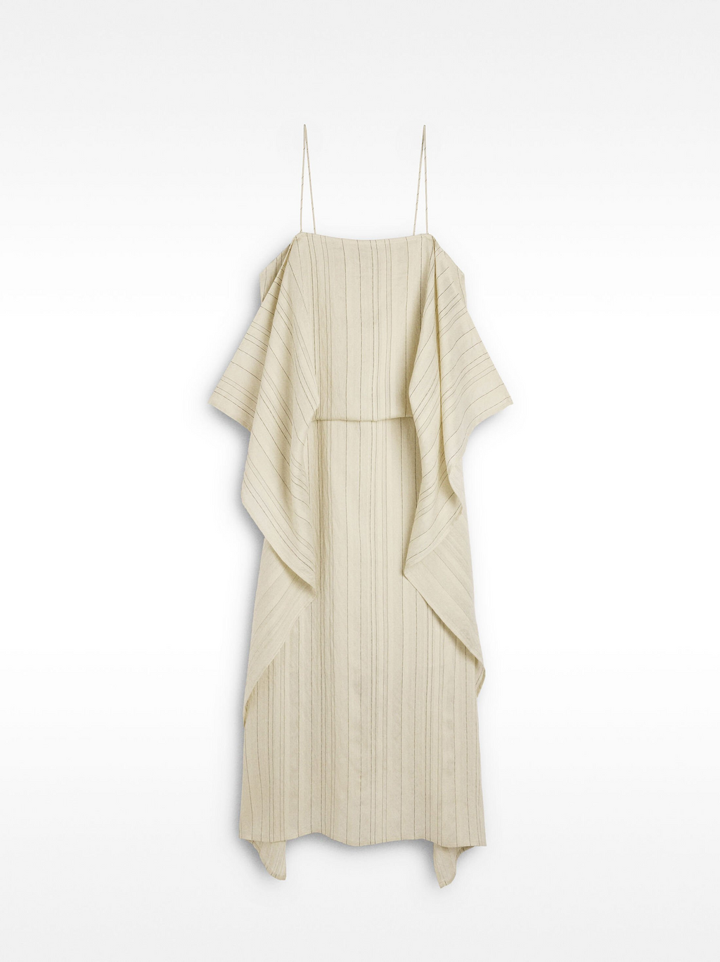 WINONA - VESTIDO TIRANTES CAPA ASIMÉTRICA