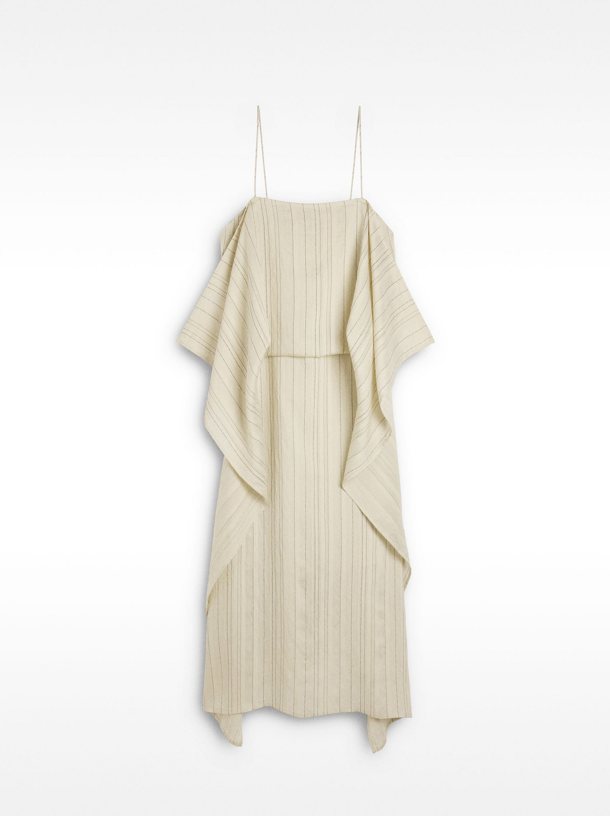 WINONA - VESTIDO TIRANTES CAPA ASIMÉTRICA