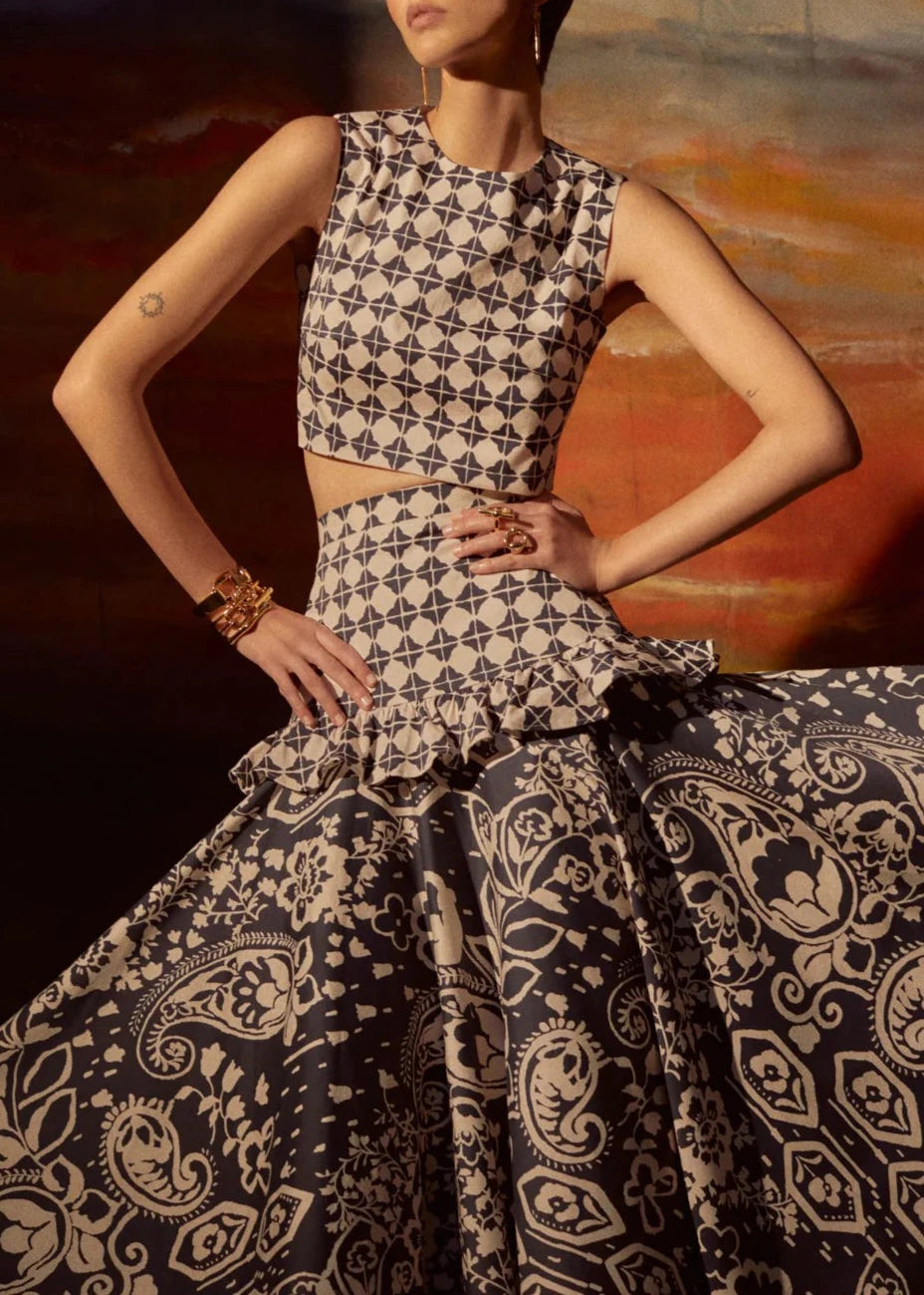 IRENE - CONJUNTO TOP Y FALDA