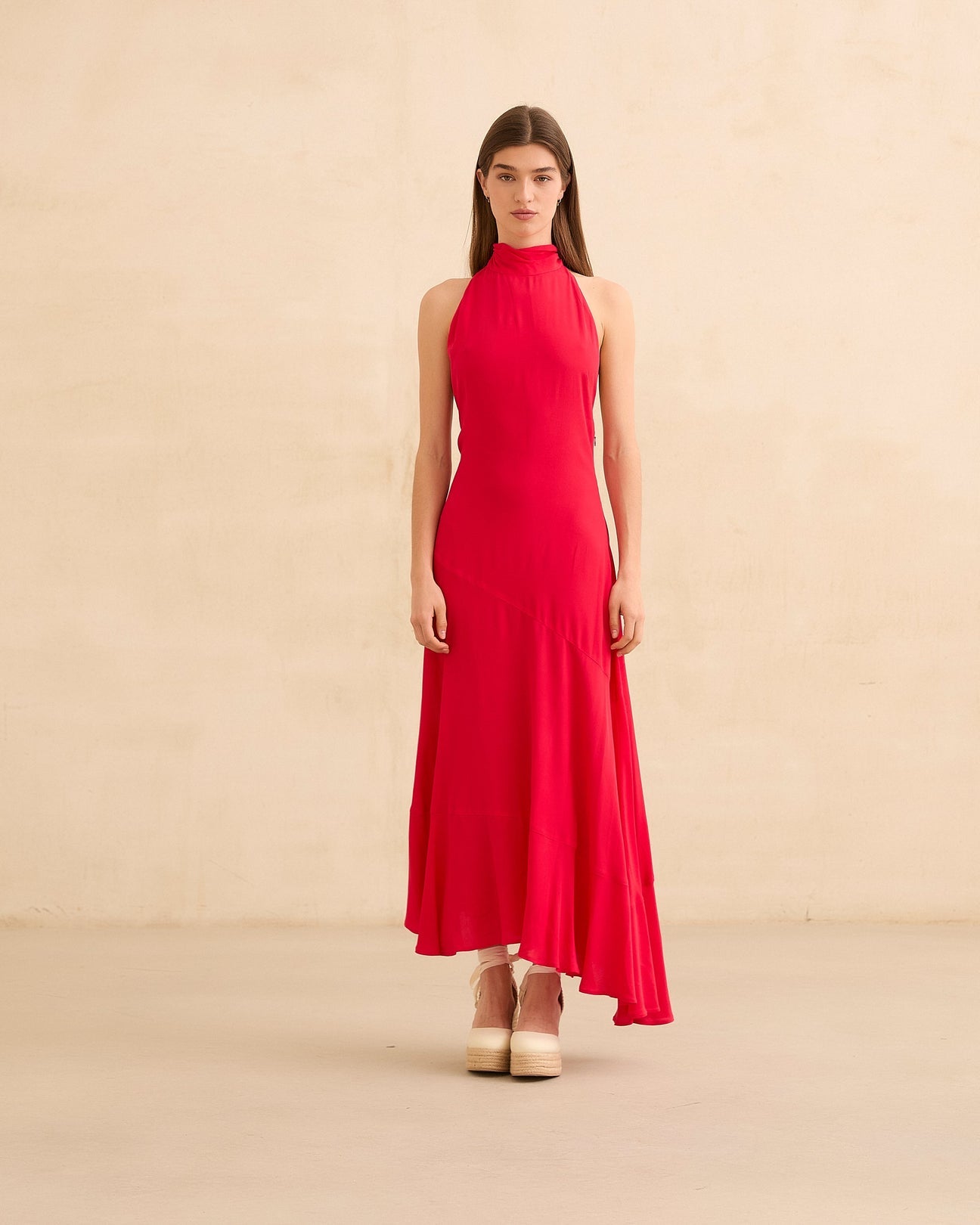 DANIELA - VESTIDO MIDI FLUIDO HALTER