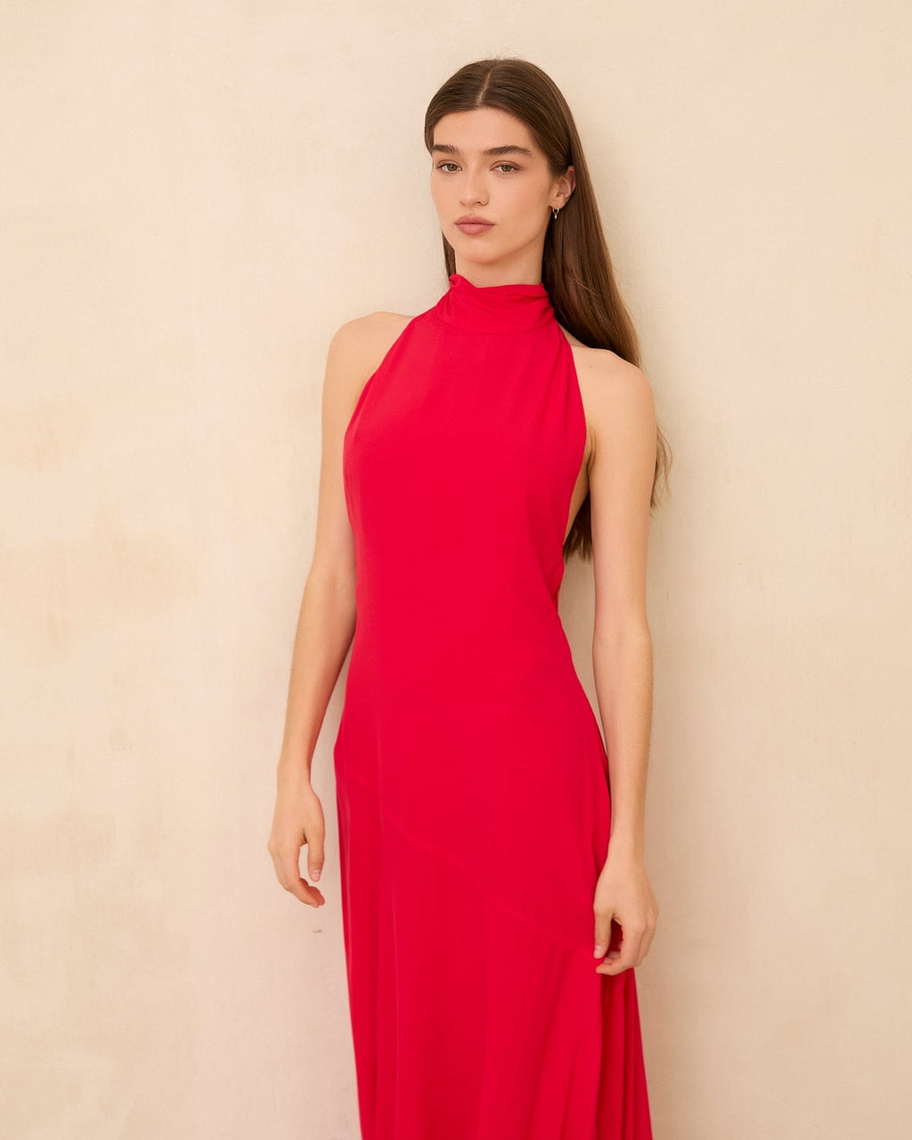 DANIELA - VESTIDO MIDI FLUIDO HALTER