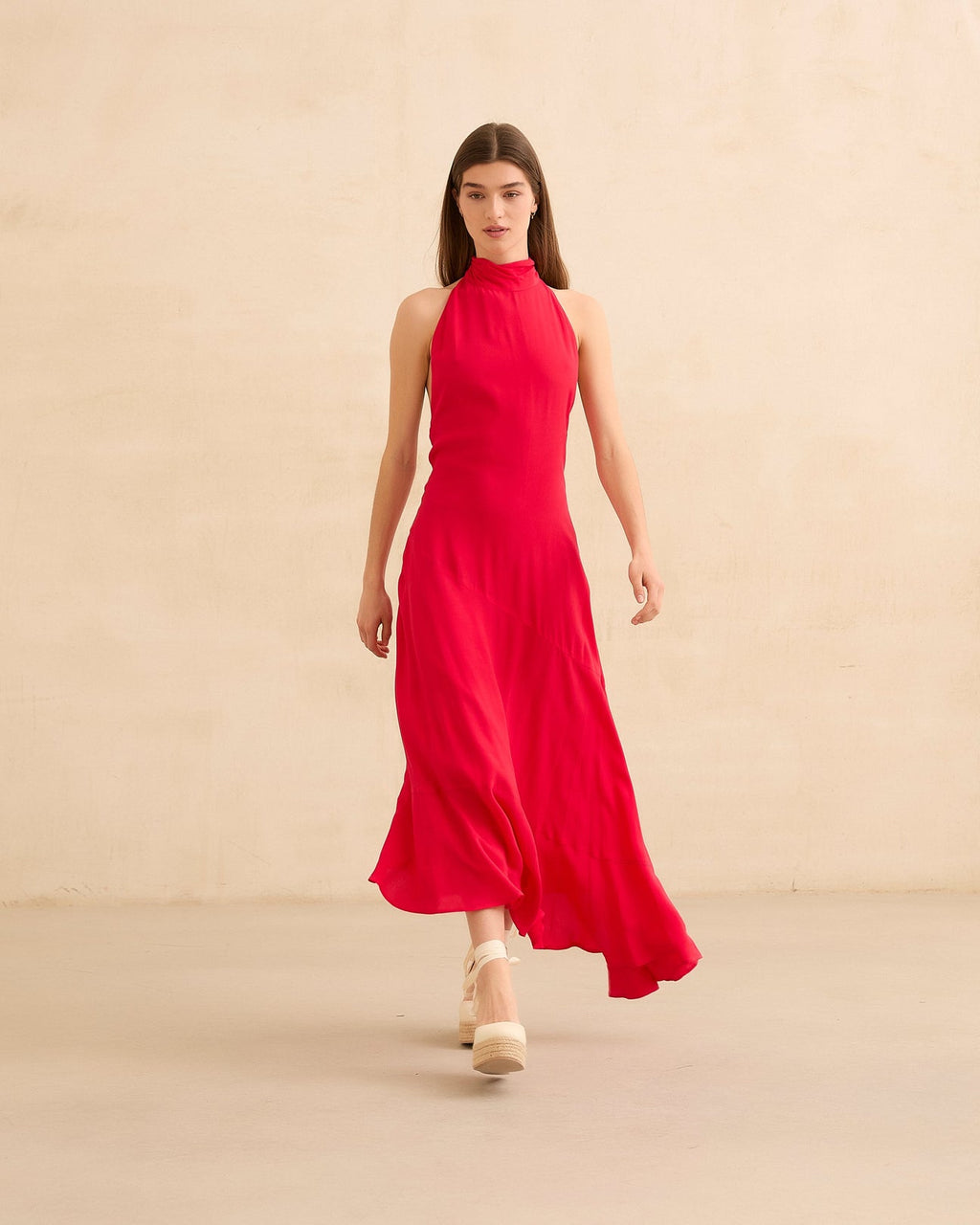 DANIELA - VESTIDO MIDI FLUIDO HALTER