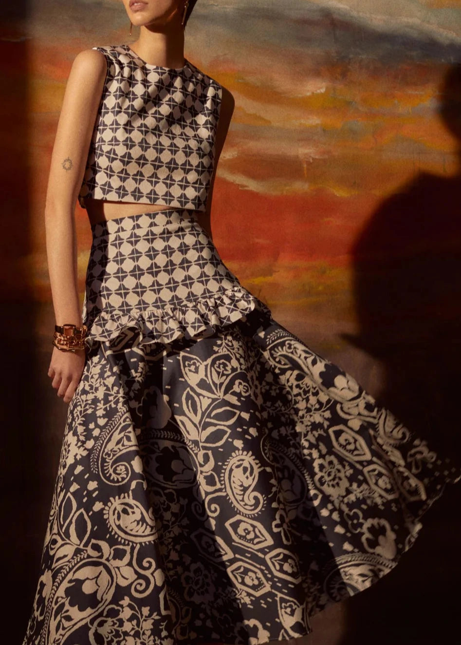 IRENE - CONJUNTO TOP Y FALDA