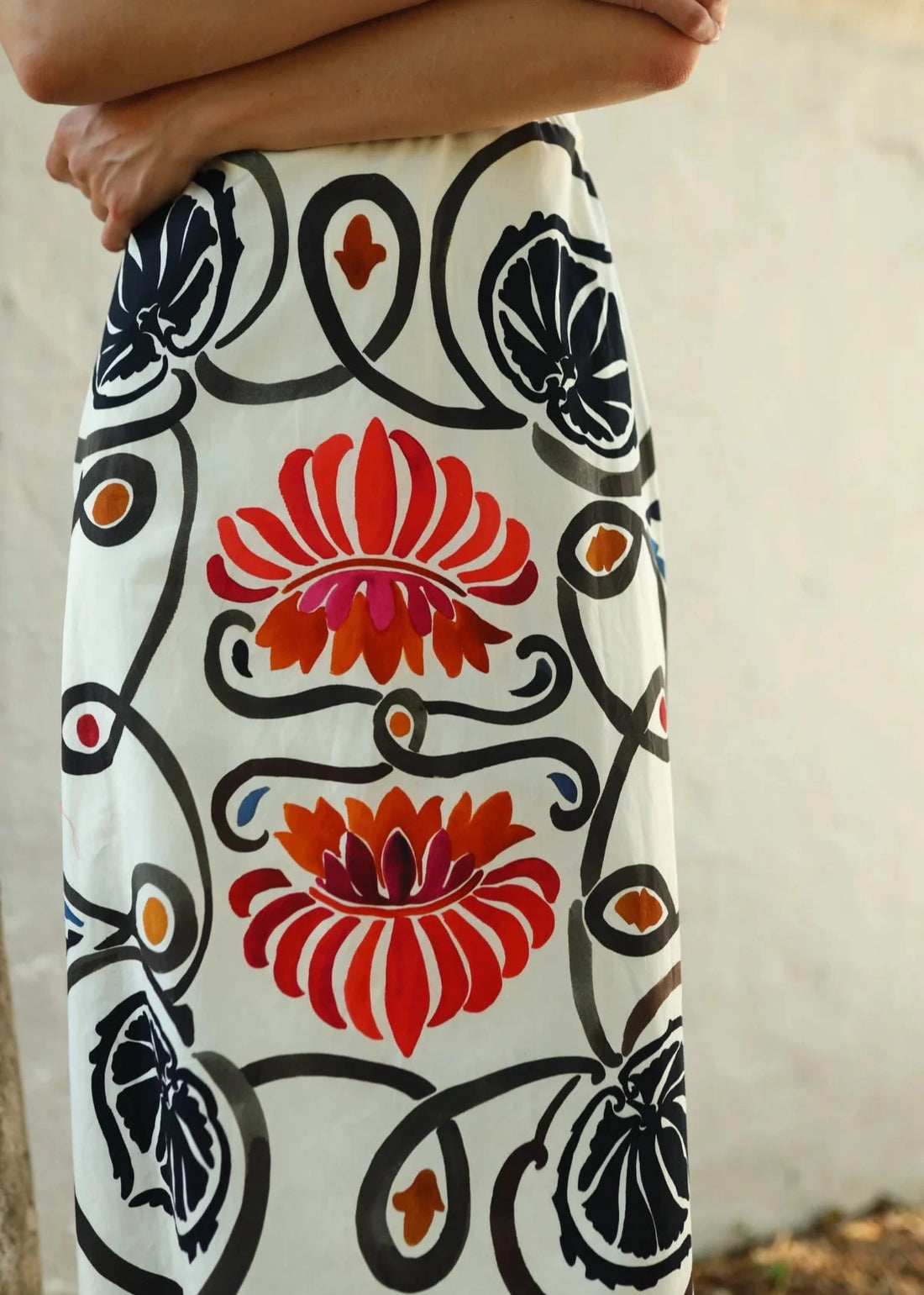 BERTA - VESTIDO MIDI CON ESTAMPADO