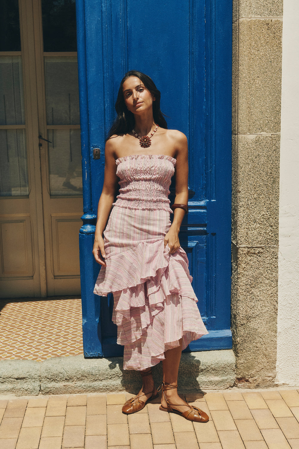 ROSA - CONJUNTO TOP Y FALDA