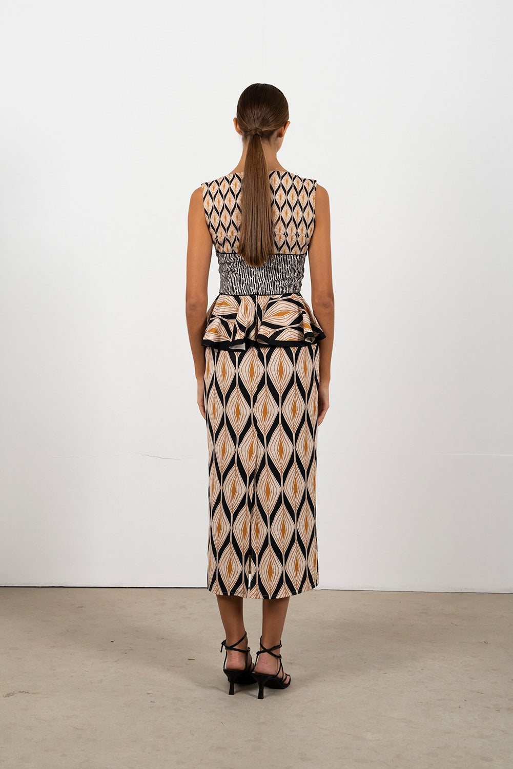AINARA - VESTIDO MIDI ESTAMPADO