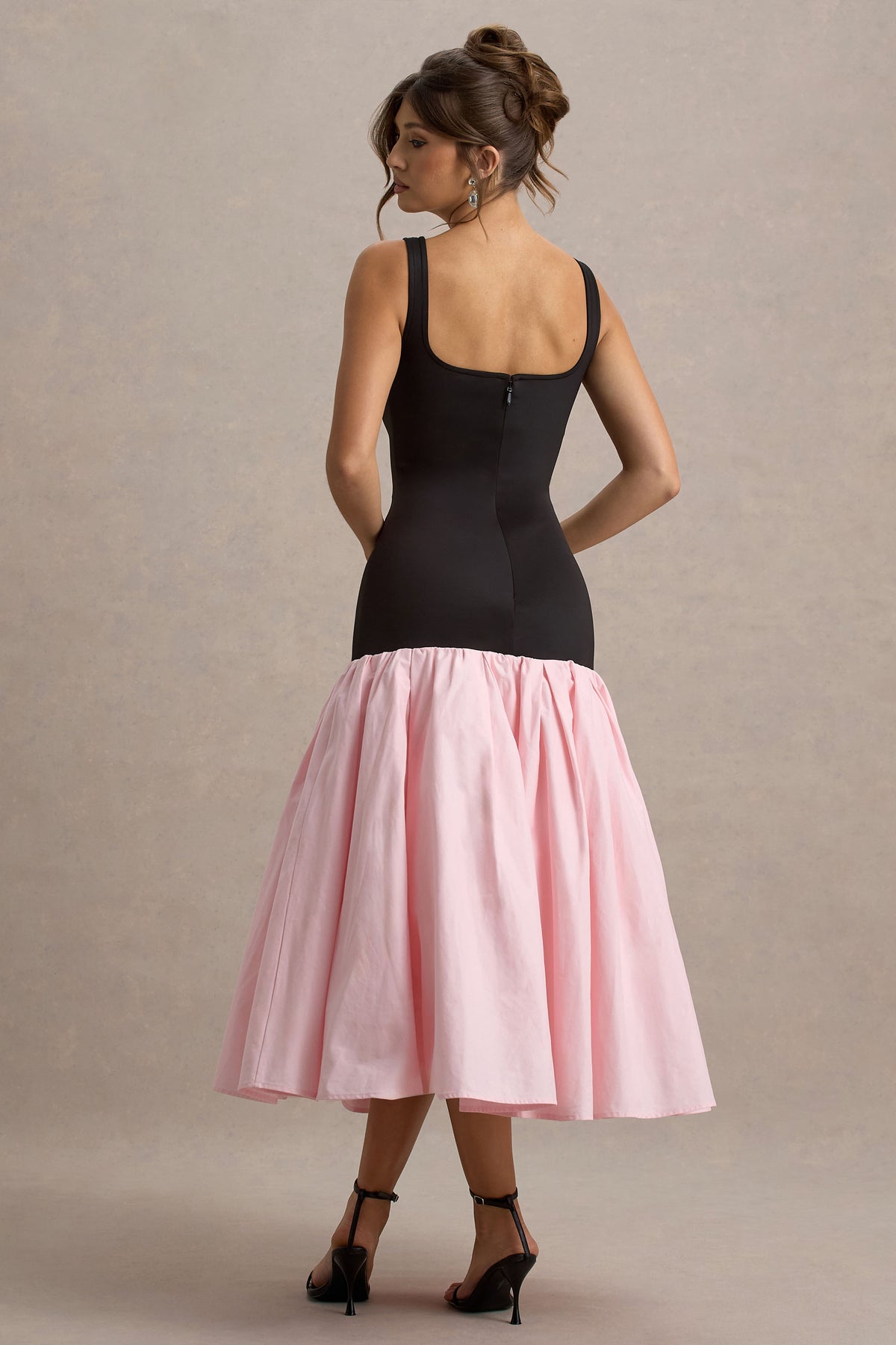 MAIRA - VESTIDO ESCOTE CUADRADO PÉPLUM