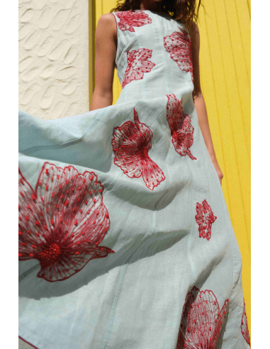 CELIA - VESTIDO LARGO CON BORDADOS