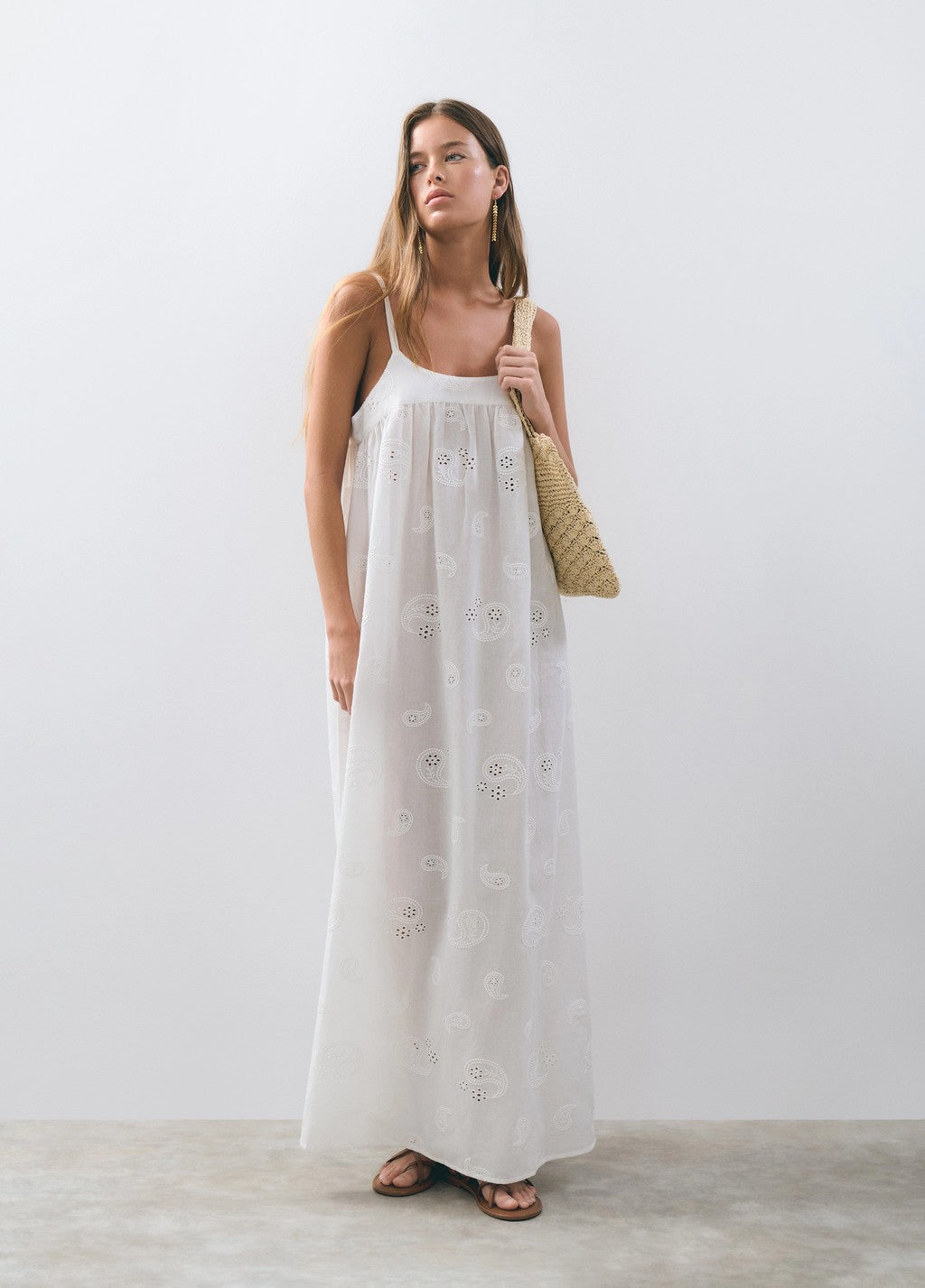 IZASKUN - VESTIDO LARGO ESTAMPADO PAISLEY