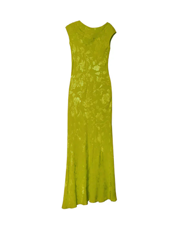 ANGY - VESTIDO LARGO DE JACQUARD SATINADO