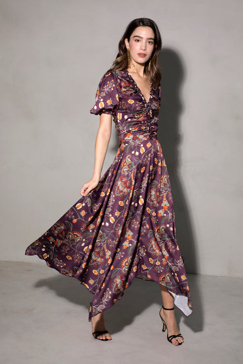NATALIA - VESTIDO LARGO ESTAMPADO FLORAL