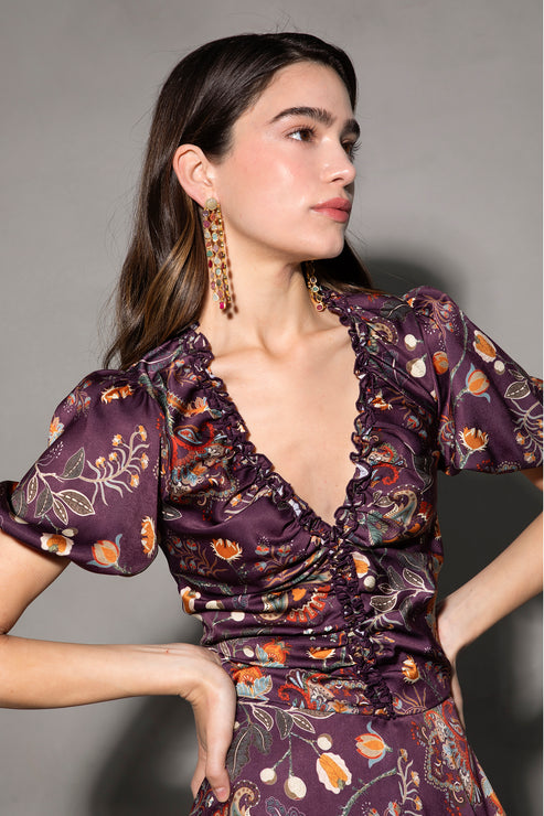 NATALIA - VESTIDO LARGO ESTAMPADO FLORAL